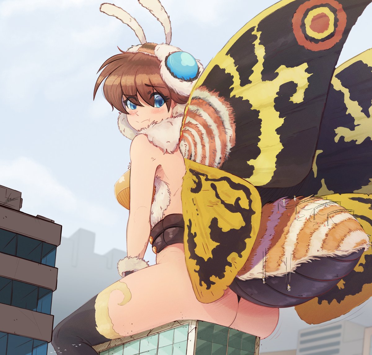 Pesky, difficult-to-draw scientists take advantage of Mothra's docile ...