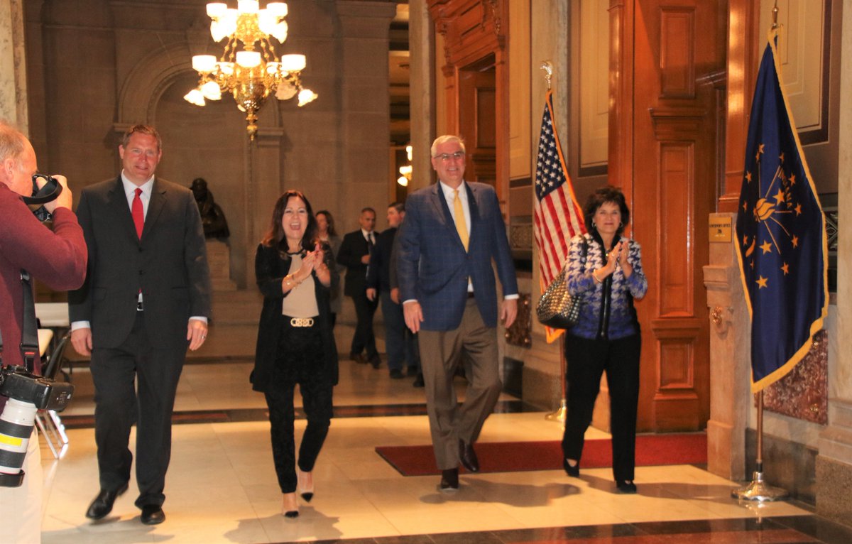 indgop's tweet image. President @realDonaldTrump is on the ballot in Indiana! It was a thrill to welcome @KarenPence back home again to Indiana to officially file.

Hoosier Republicans are organized, motivated and energized -- and collected more than double the needed signatures in record time!