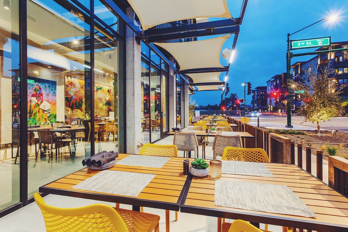CambriaPhoenix's tweet photo. When you're done experiencing the art on the Downtown Phoenix streets this #FirstFriday, make your way over to #PoppyPhx's patio where #IsaiahTilson and #BluJoy will be performing from 6pm - 9pm. Cheers! https://t.co/7SJdHukX0t