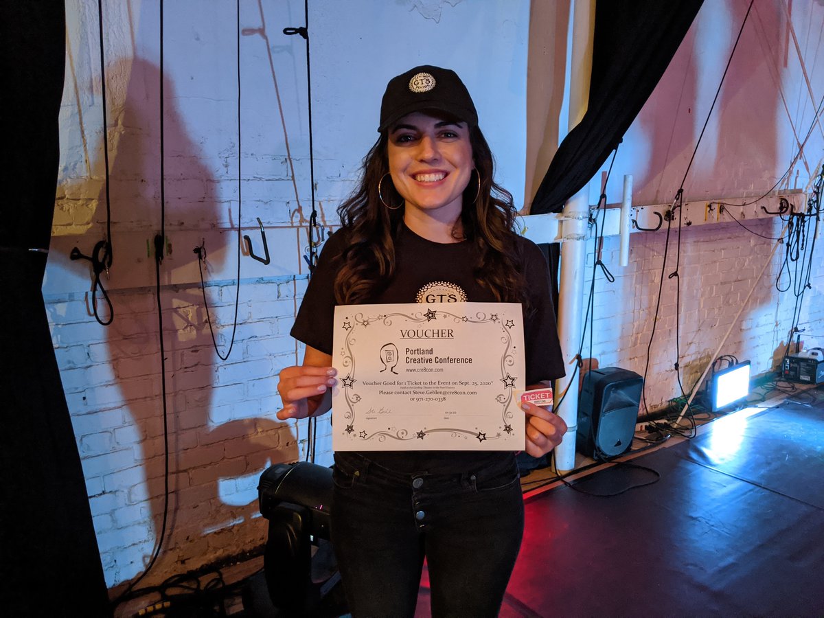 Congratulations to Lauren for winning a Cre8con ticket at the <a href="/fertileground/">Fertile Ground Festival of New Works</a> Kick-Off Party presented by <a href="/PATAPDX/">PATA</a>! We'll see you on September 25 🙌#cre8con2020 #portlandcreativeconference
