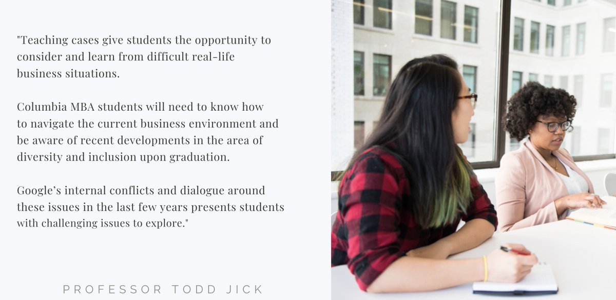 <a href="/diginn/">dug</a> Professor Todd Jick's Google case asks students to consider what approaches the tech conglomerate should take to move the company forward toward its diversity goals. bit.ly/3779pMY #WorldCaseTeachingDay #CaseFavourite