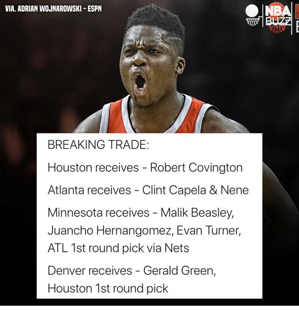 AngelVazquezNBA's tweet photo. Is @Coach_D_Antoni taking small ball to the next level?? #Nba #HoustonRockets #NBAbuzz #basketball #TradeDeadline #hoops #ClintCapela #sportsfan HoustonRockets https://t.co/R9SesvRXQ0