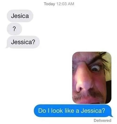 intermova's tweet photo. 🧔 Not Jessica
#intermova_texting #English #fun #funny #funnypictures #hilarious #joke #jokes #laugh #laughing #lol #silly #smile #SMS #английский #весело #лол #прикол #ржака #ржач #ржунемогу #смех #смешное #сообщение #улыбка #шутки #эсэмэс #юмор #intermova https://t.co/cdamep9100