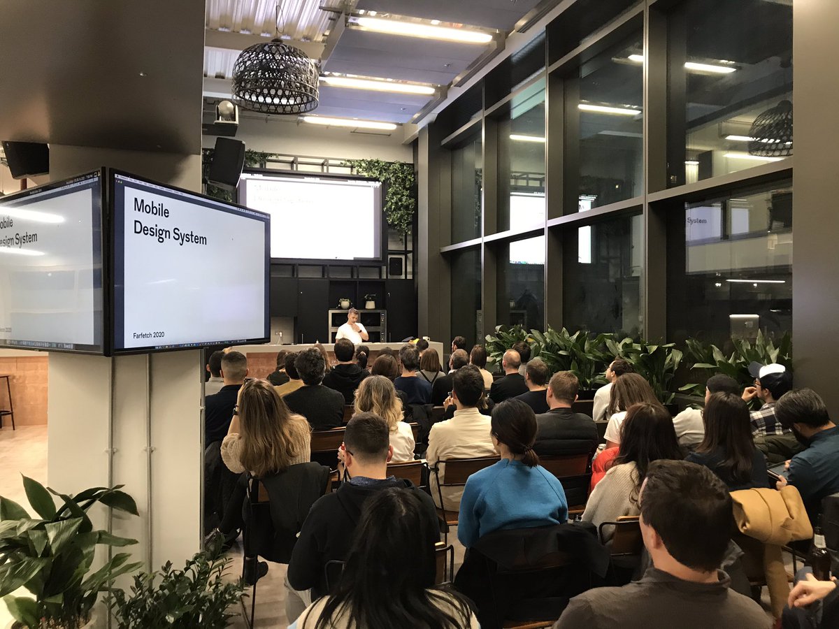 Full house and no pizza left at <a href="/framer/">Framer</a> London meetup at <a href="/farfetch/">Farfetch</a>
