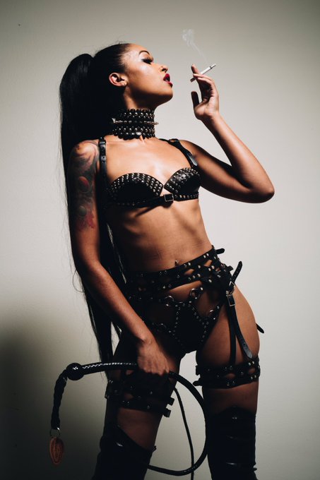 Some big announcements are coming your way soon. Until then enjoy these beautiful photos of Myself wearing<a href="/tag/leather"class="tags"><span>#leather</span></a><a href="/tag/feline"class="tags"><span>#feline</span></a><a href="/tag/femmefatale"class="tags"><span>#femmefatale</span></a><a href="/tag/ebonygoddess"class="tags"><span>#ebonygoddess</span></a><a href="/tag/smokefetish"class="tags"><span>#smokefetish</span></a>