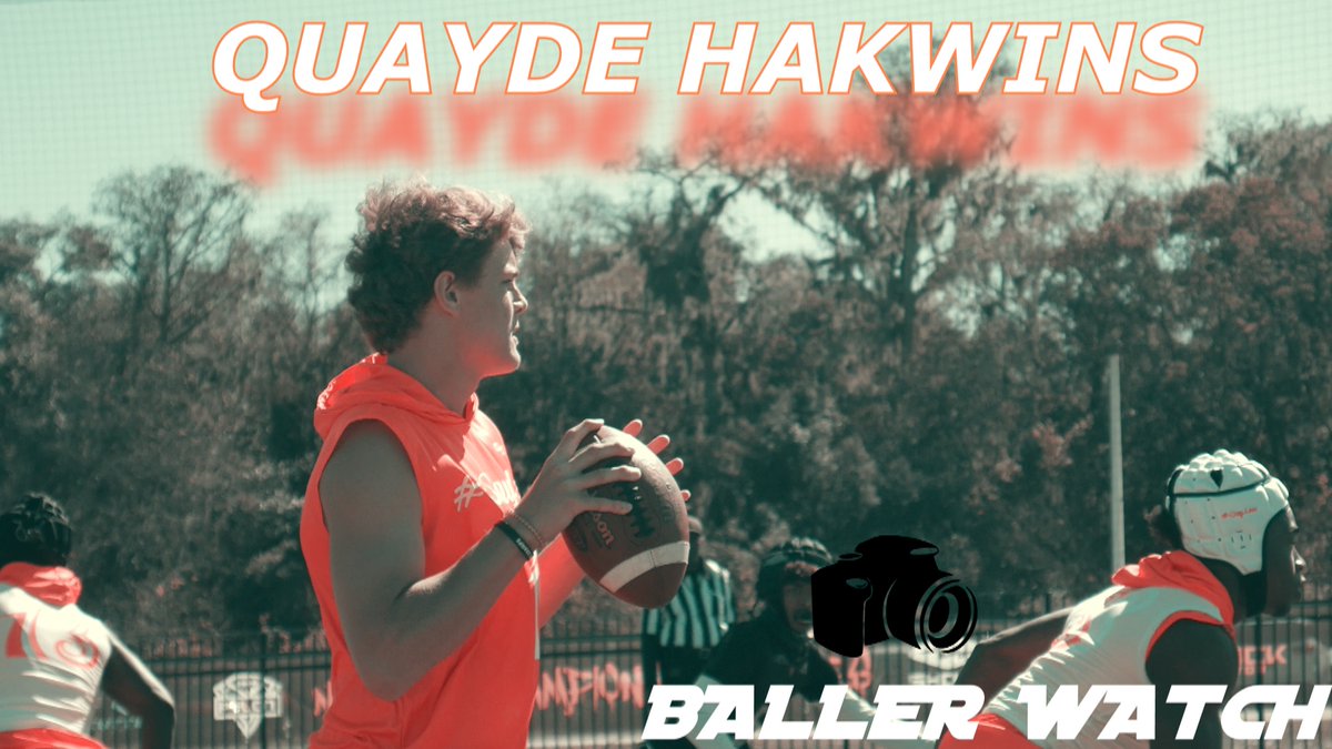 _ballerwatch's tweet photo. Class of 2021 Qb @quayde_hawkins is has an absolute gun at qb. Quick release with a strong arm and great touch when needed puts him on our 2020 #BallerWatch https://t.co/N4nqzhfFnF