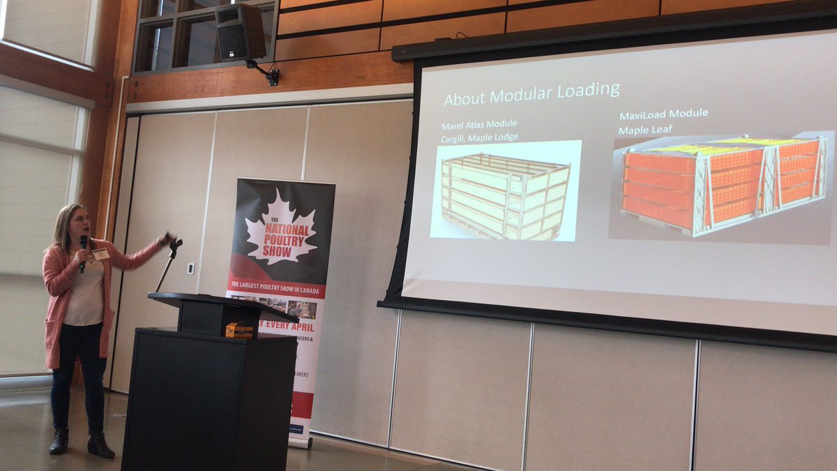 Sarah Sheppard from Moonfleet Catching discussing the ins and  outs of Modular Loading. We are finally catching up to the rest of the world! Better handing, better birds! #PICLearn #JordanPoultryProducerUpdate