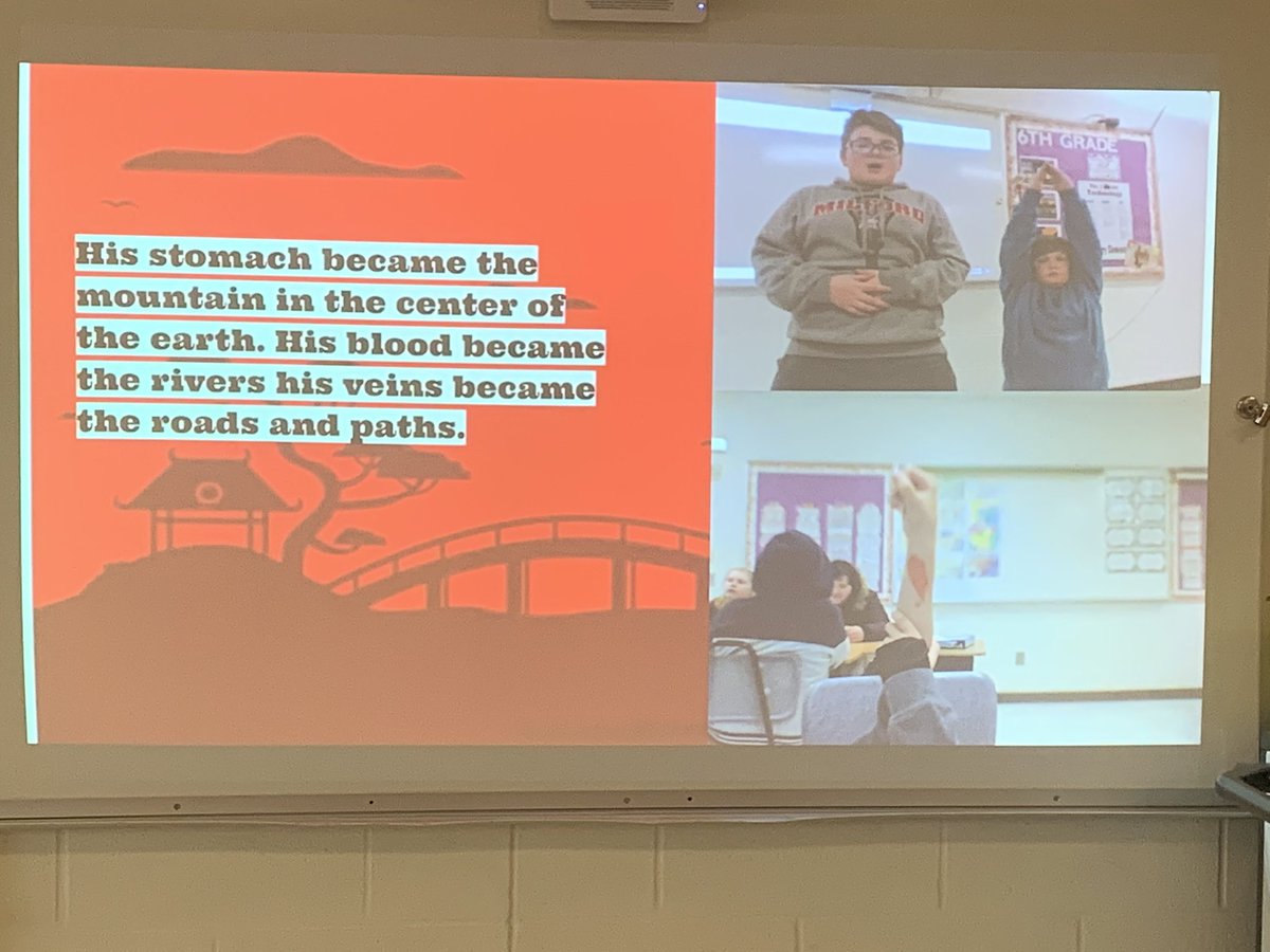 HeatherWahlert's tweet photo. Students using technology in order to act out ancient Chinese myths.  #mlballstars #teammulberry #ourstory @MulberryEagles https://t.co/LEUs99xSzK