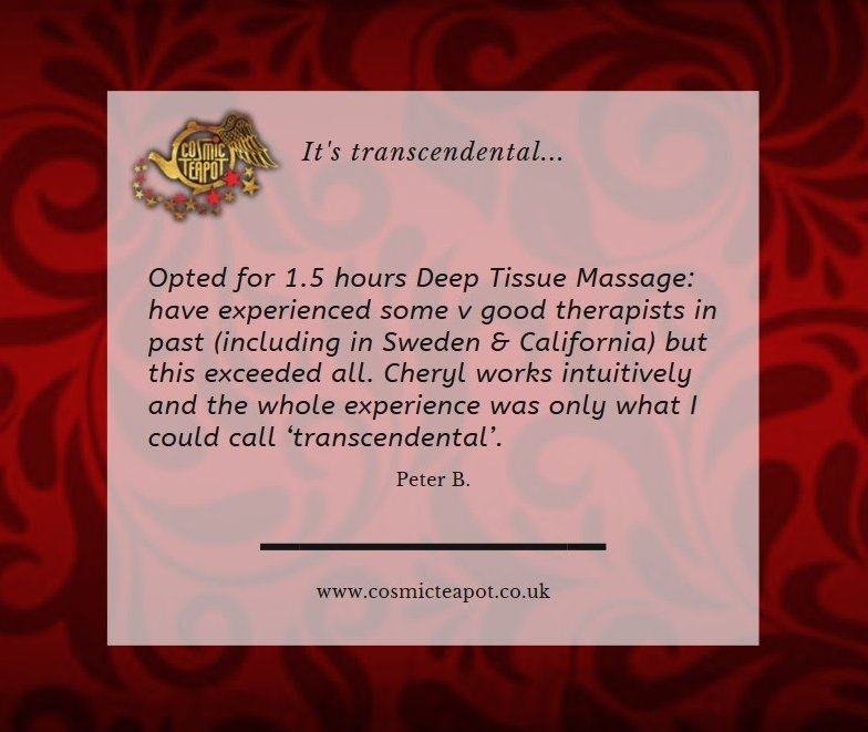 In need of some overdue pampering? 

With Valentine's Day here, how about saying 'I love you' to yourself with a massage?

Indulge yourself in up to 3 hours of intuitive massage and float out feeling refreshed and renewed. 

According to this client, it's transcendental!