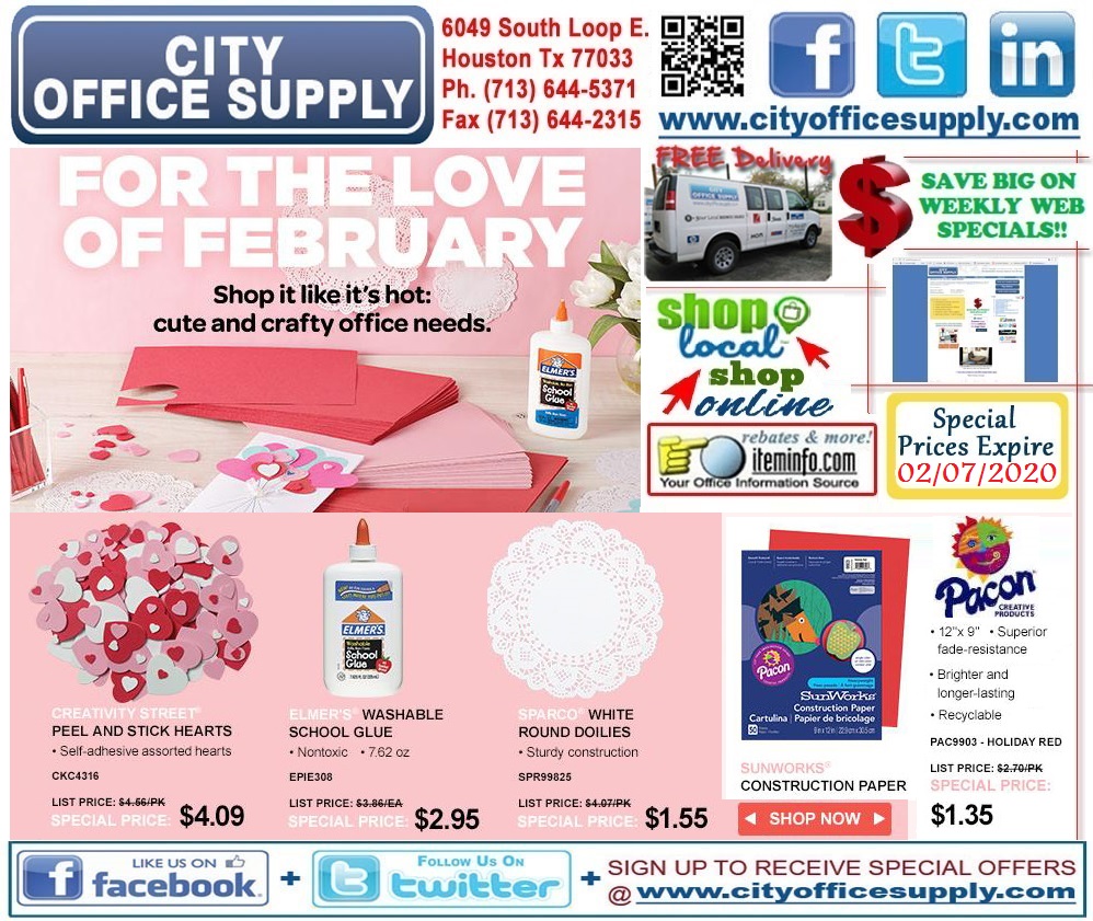 cityos's tweet photo. #WorkplaceWednesday's #ValentinesDecorations #WinUsOver: #PeelAndStick #Hearts, #PaperDoilies, #ConstructionPaper & @Elmers #WashableGlue #WeeklyWEBSpecial @ https://t.co/zb4z5RaOwd -> https://t.co/jc7oh40Wkp https://t.co/YeXsBxaR6L