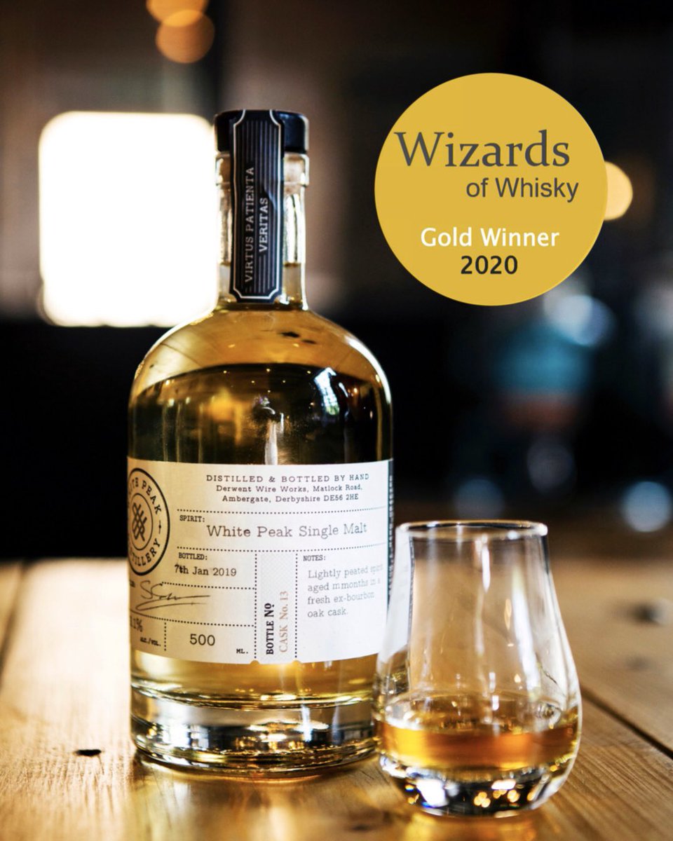 What a start to the year, two golds at the 2020 #wizardsofwhisky awards. And joint top honours for our 18-month aged spirit for ‘Euro Hybrid/Innovation if the Year’ Thanks to @WhiskyTasting for the huge team boost!
#madeinderbyshire