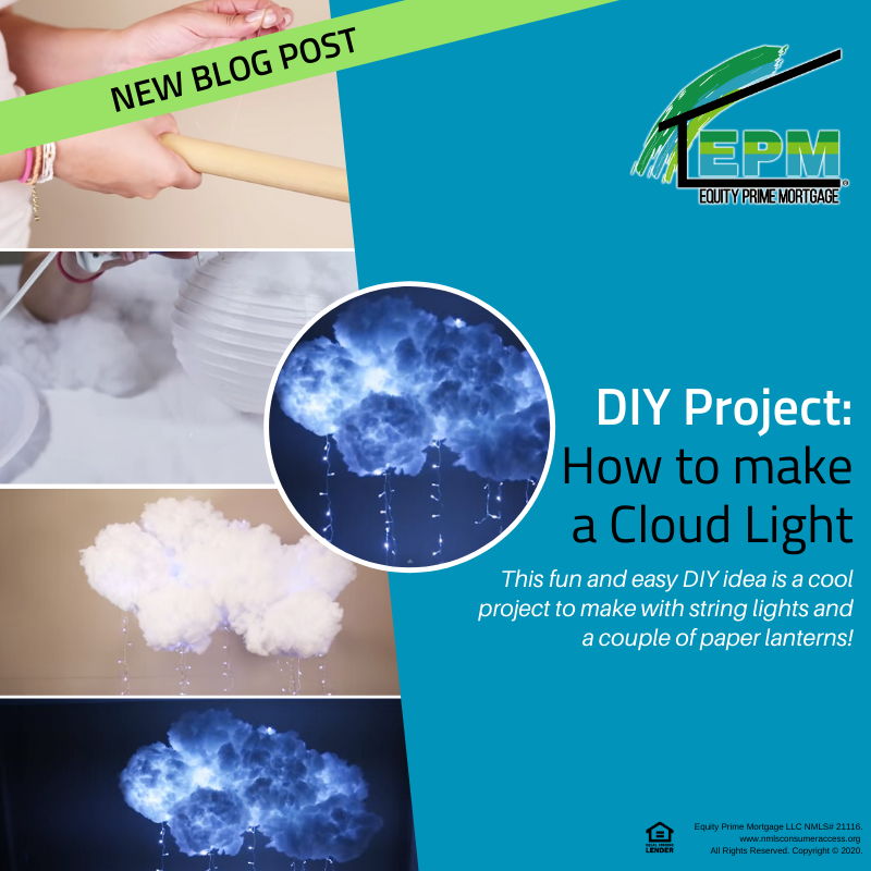 EquityPrimeNJ's tweet image. Our weekly blog post is LIVE! DIY Project: How to make a Cloud Light. ☁️💡This is a fun and easy DIY idea is a cool project to make with string lights and a couple of paper lanterns! Check it out here: bit.ly/2UreL2D #CloudLights #DIYProjects #DoItYourself