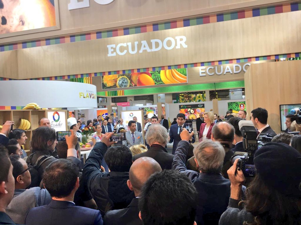 TurismoEc's tweet photo. Ecuador participa en @Fruit_Logistica 2020, donde 38 empresas ecuatorianas muestran la riqueza gastronómica del país de los 4 mundos. Con productos de excelencia y calidad atraemos a potenciales inversionistas y nuevos turistas al país. #EcuadorPremiumAndSustainable https://t.co/Wzuug14KKf