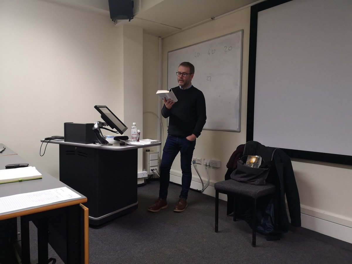 CumbriaEnglish's tweet photo. Fantastic inspirational talk by author Andrew Hurley for our #futuresfest The audience were spellbound by his account of creating #northerngothic #folkhorror narratives. Some great Q&amp;As at the end too. https://t.co/apoJwAp1yB
