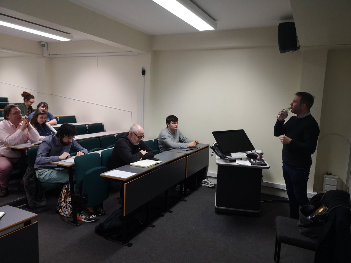 CumbriaEnglish's tweet photo. Fantastic inspirational talk by author Andrew Hurley for our #futuresfest The audience were spellbound by his account of creating #northerngothic #folkhorror narratives. Some great Q&amp;As at the end too. https://t.co/apoJwAp1yB