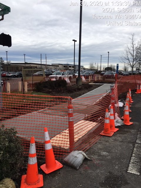 sidewalk under construction