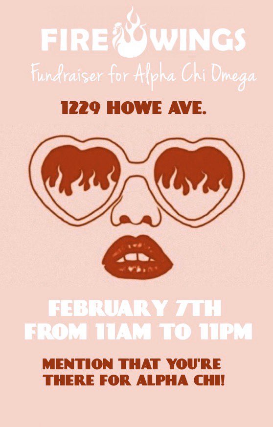 GOOD MORNING!!! Here’s your reminder to bring some friends to Fire Wings and mention you’re there for Alpha Chi on Friday!!! 🌟 ⭐️ 🌟 

#bethereorbesquare 😜