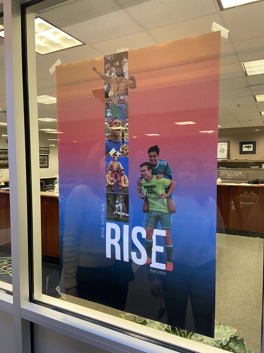 Shout out to @AleshiaArmour who made the <a href="/OverlandYBK/">Overland HS Yearbook</a> cover  reveal so meaningful today with an excerpt from the Maya Angelou poem that inspired our vision!💙💜❤️🧡💛 It’s been a year of change, and still we RISE