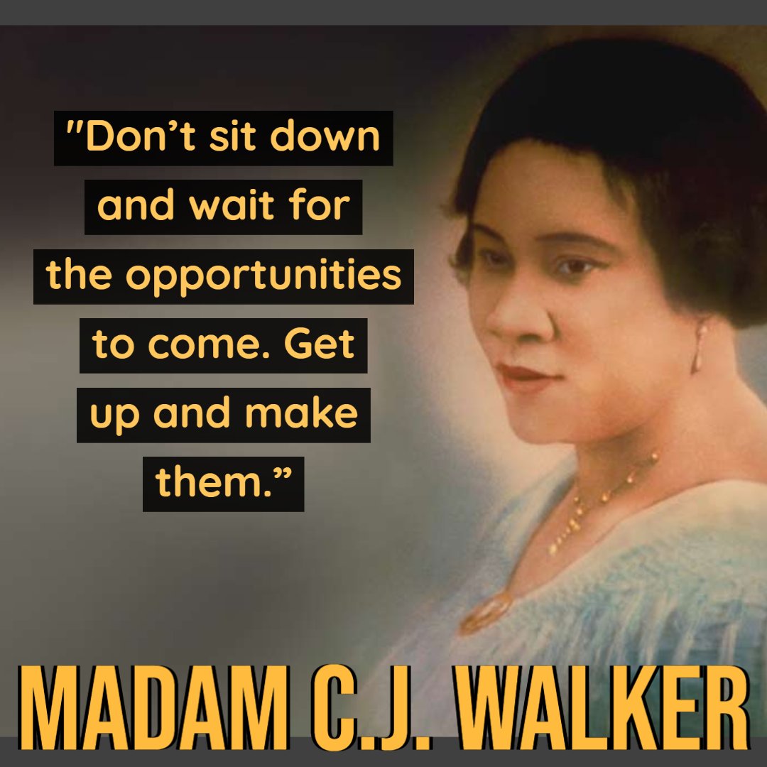 RuscheBusiness's tweet photo. Madam C. J. Walker was an African-American entrepreneur, philanthropist, and a political activist. #BlackHistoryMonth https://t.co/4J0dGPFFVj