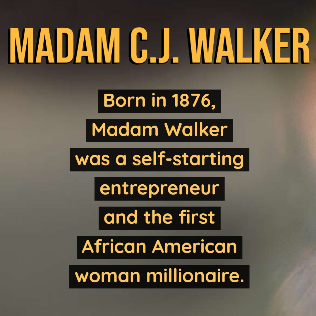 RuscheBusiness's tweet photo. Madam C. J. Walker was an African-American entrepreneur, philanthropist, and a political activist. #BlackHistoryMonth https://t.co/4J0dGPFFVj