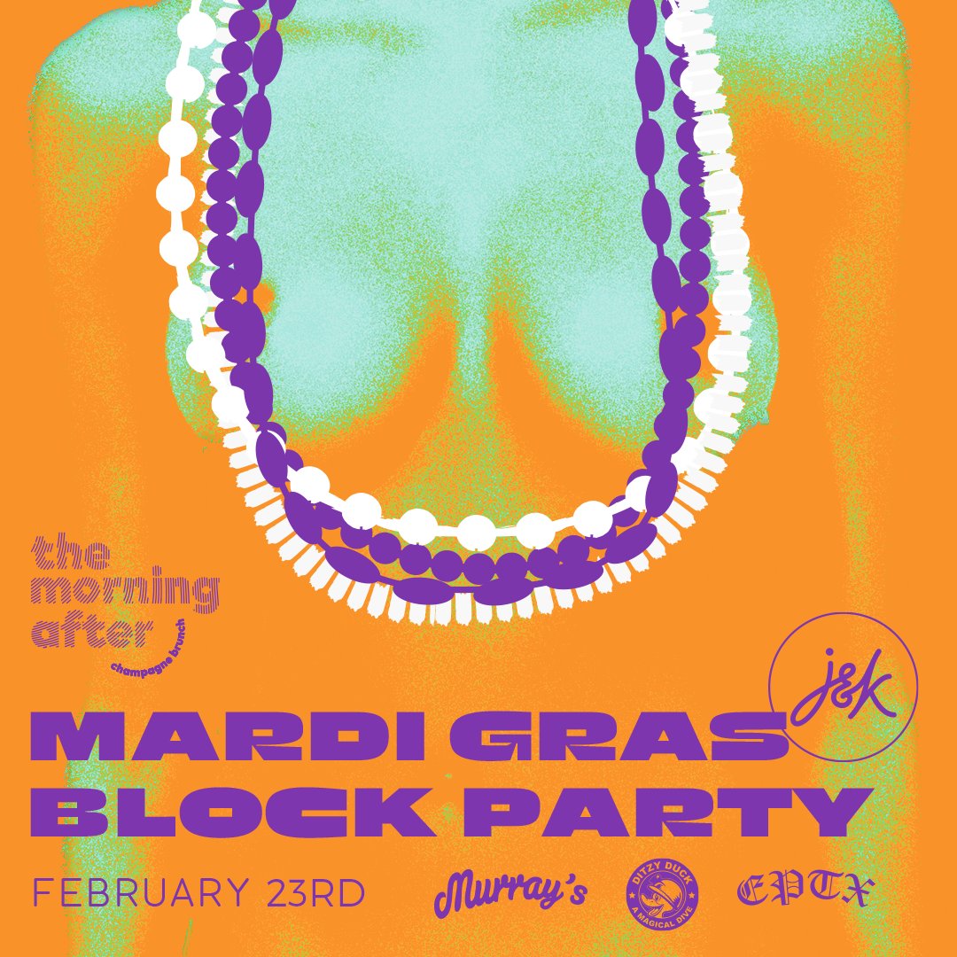 The Brunch is back! Don’t miss #TheMorningAfterBrunch Mardi Gras Block Party on Sunday, February 23rd going down at #EPTX, #Murrays and #AMagicalDive! Doors open at 11AM - RSVP for NO COVER before 5pm-link in bio. Drink specials all-night long! For reservations text 915.227.1418