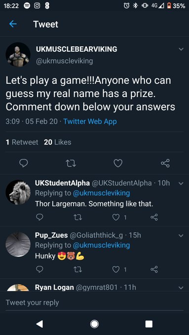 Watch vikingmusclebear's leaked NSFW photo on TwXstars