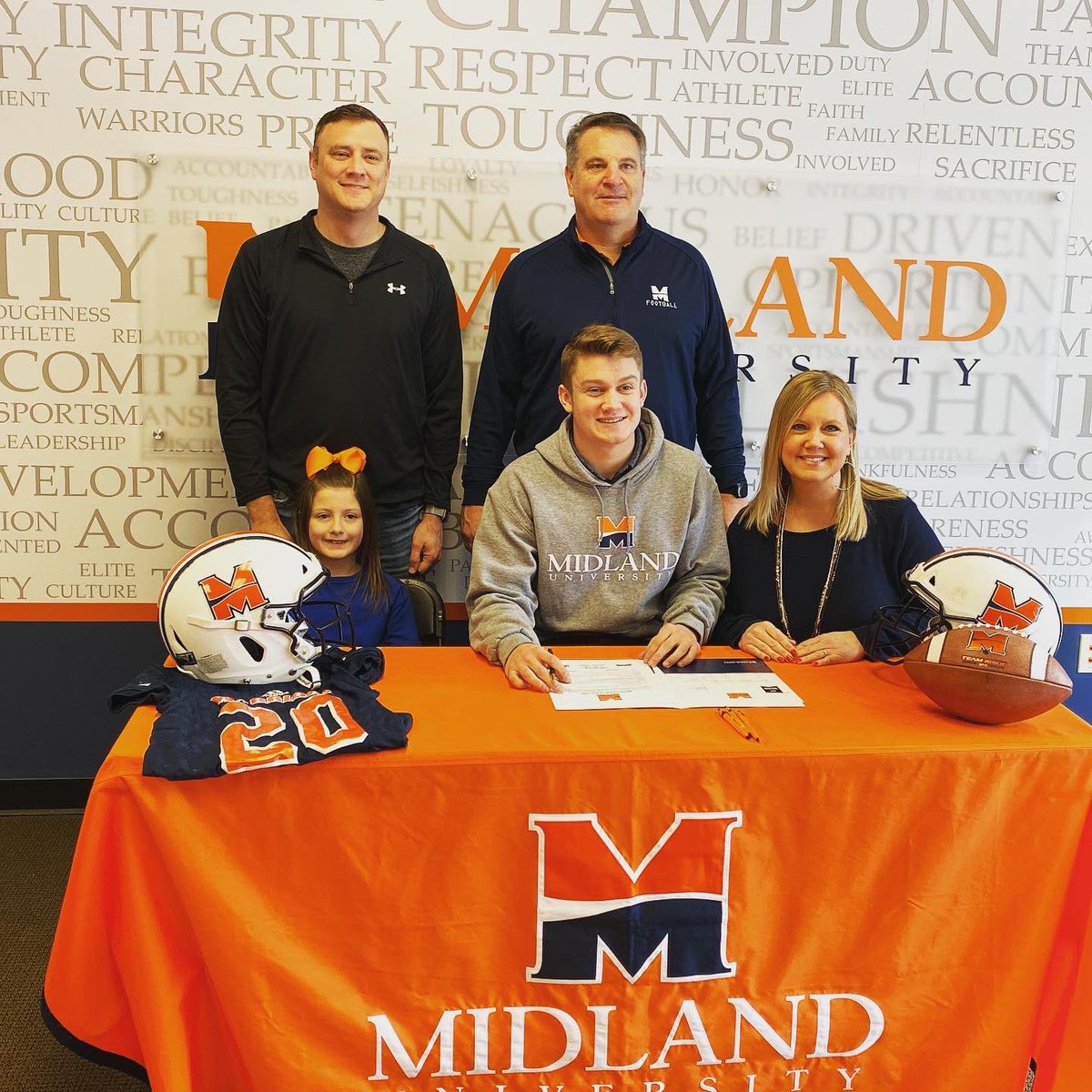 keridaffer's tweet photo. Signing Day this week for @Cdaffer00   So proud of you Coleby.  Thankful for great coaches @SoutheastFB and excited for the future @MidlandU_FB. https://t.co/g5RCfQSQWe