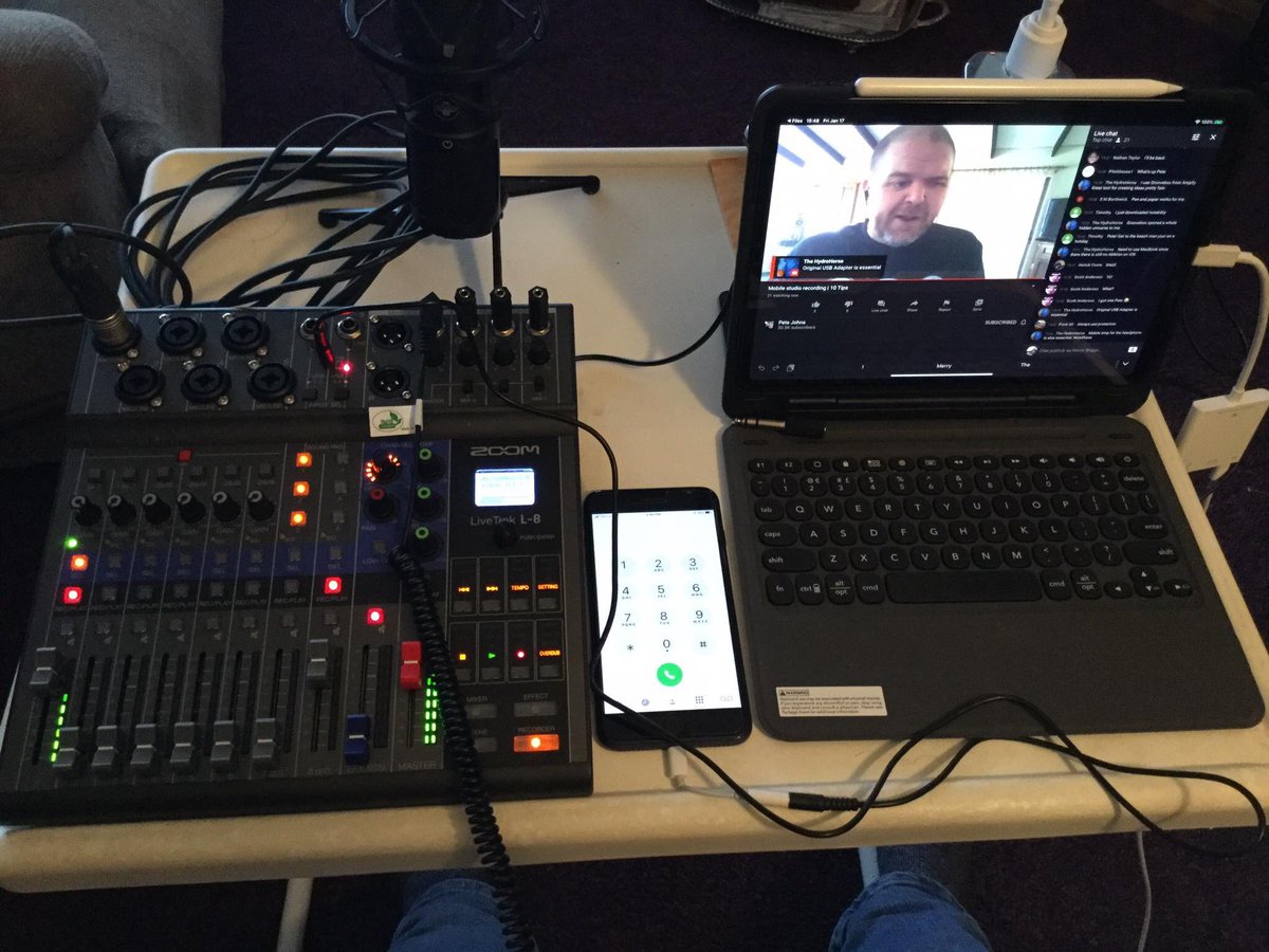 WI_Lockman's tweet image. My new Podcasting Mixer Board. Zoom Live Track L-8. I’m able to talk cell calls or Skype calls with this setup. I talk about metal detecting/treasure Hunting and Locksmithing/Security Issues.