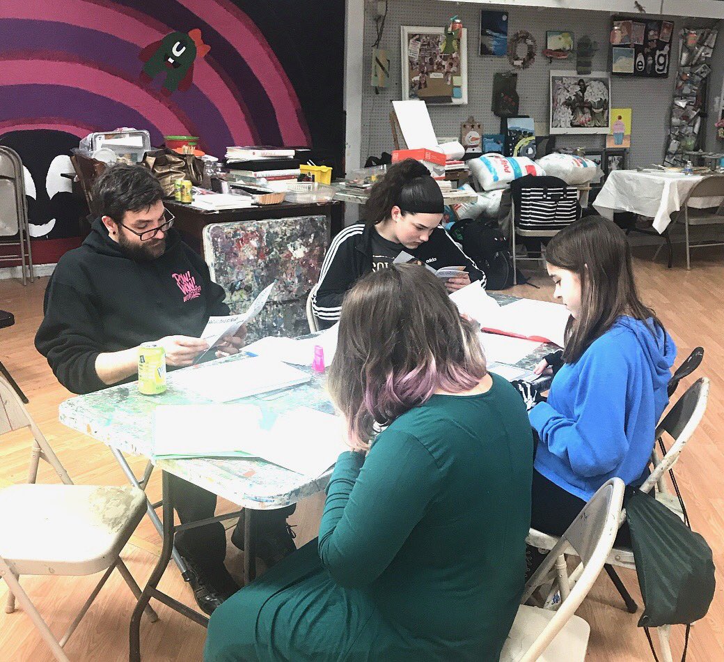 WorcesterYPP's tweet photo. The WYPP is back in session with both a Level 1 AND a Level 2 cohort! These young writers arrived Ready. To. Go. #zinelife #wypp #creativefolx https://t.co/dGlui2V2HT