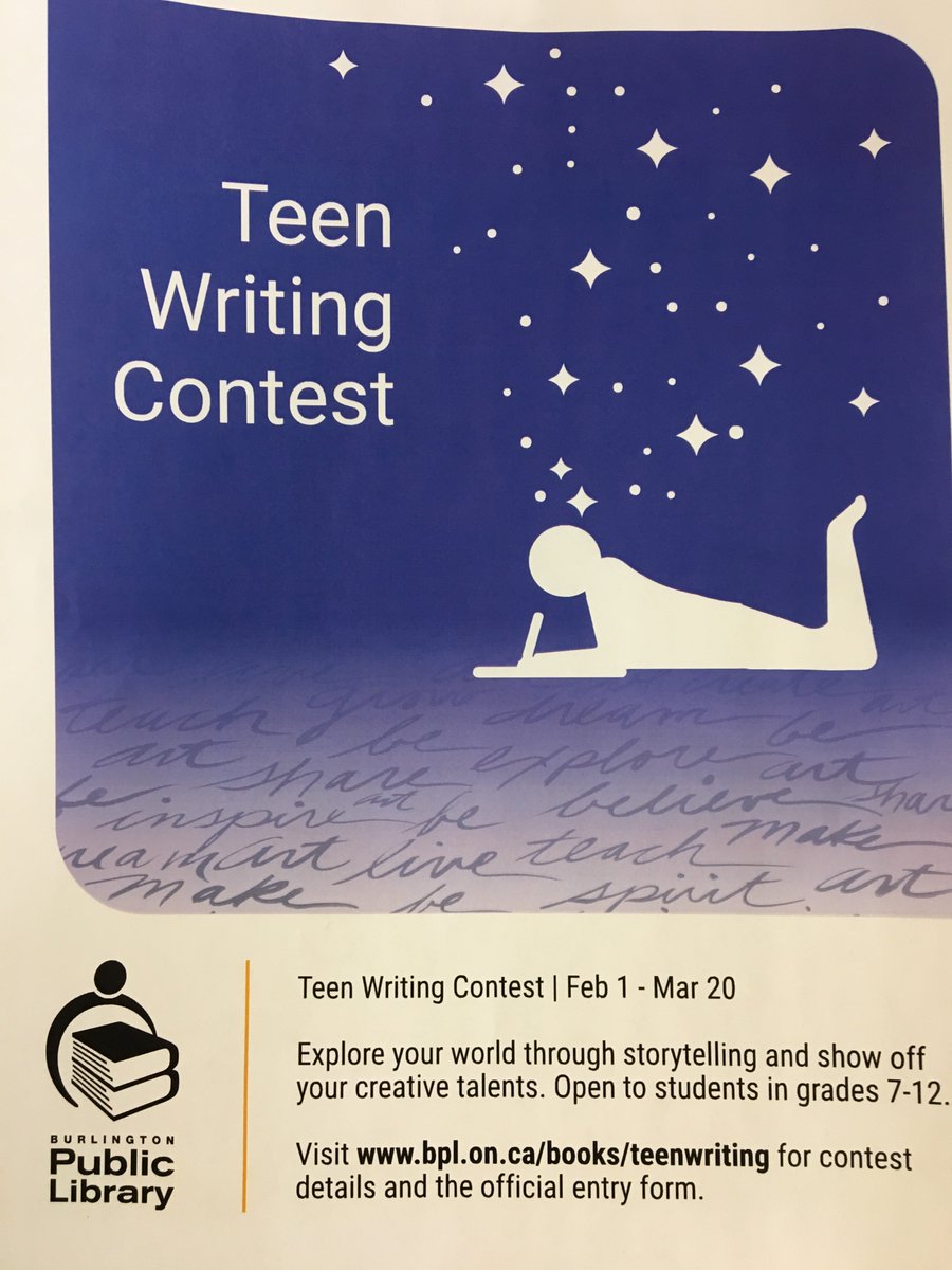 Huskies, check out BPL's writing contest! There are prizes to be won! <a href="/HaydenHuskies/">Hayden Huskies</a> <a href="/BurlOnLibrary/">Burlington Public Library</a> @Libraryscott