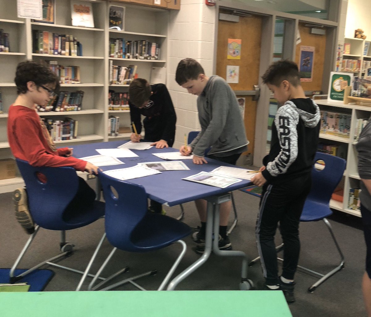 RBESMediaCtr's tweet photo. Respect, ownership, contribution, kindness, effort, teamwork, and solutions! Fifth graders solved the coded messages and learned about the Great Depression to “breakout” @RBESRockets #RocketsWay https://t.co/lgkWkgJgYN