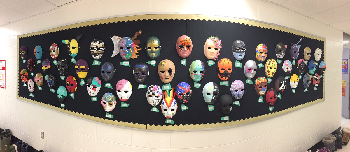 OttawaCathSB's tweet photo. Masks are done and look so unique, creative and beautiful! #ocsbarts https://t.co/qFmtmJlBbO