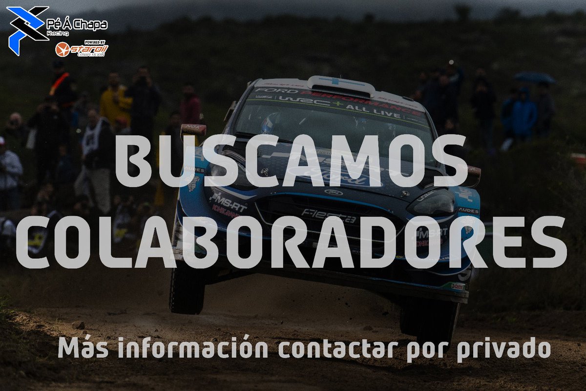PeAChapaRacing's tweet photo. Con la temporada a la vuelta de la esquina buscamos gente que quiera formar parte del equipo de Pé Á Chapa - Staroil!!

Si te apasiona el automovilismo, y quieres informar, o mostrar tu contenido multimedia no dudes en ponerte en contacto con nosotros. 

Agradecemos vuestro RT!! https://t.co/JF9XAj611X