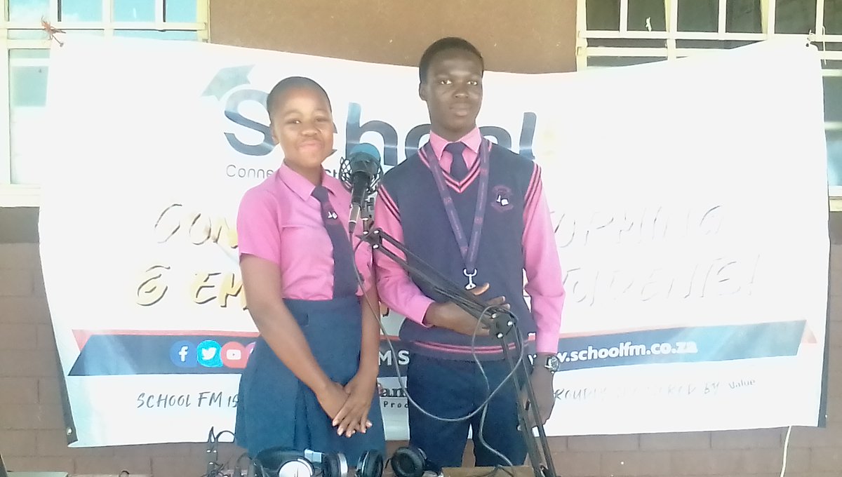 SchoolFMSA's tweet photo. Today we had a live radio interview with Sinakhokonke Siyaya (School,PRO & Lusanda Luvuno (School President), at Phendukani Full-Service High School, Madadeni section 6 in commemorating the World Read Aloud Day - 2020.
#SchoolFM - Connecting, Informing and Empowering Students! https://t.co/ikKMmXRu4F