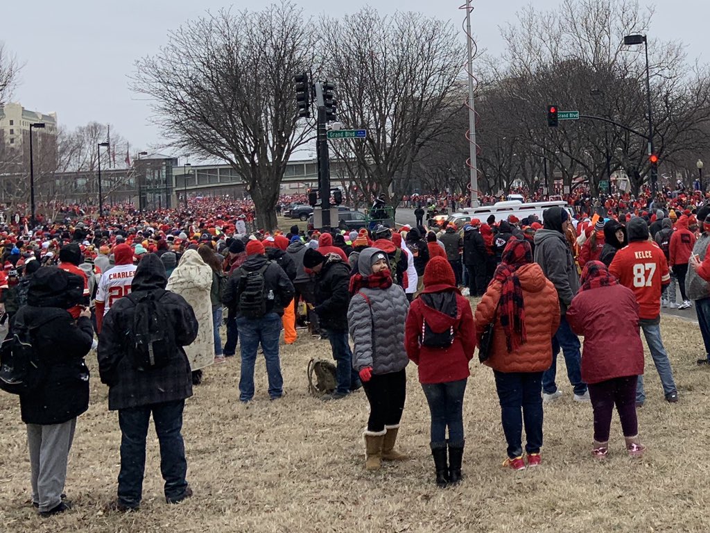 EmilyforKC's tweet photo. We were cold but had a great time at the Chiefs Kingdom Champion Parade!
#TeamEmily #Emily4Mo #Chiefs #KCMO #ChiefsParade #NotEnoughLayers https://t.co/2NwZ4PhtDC