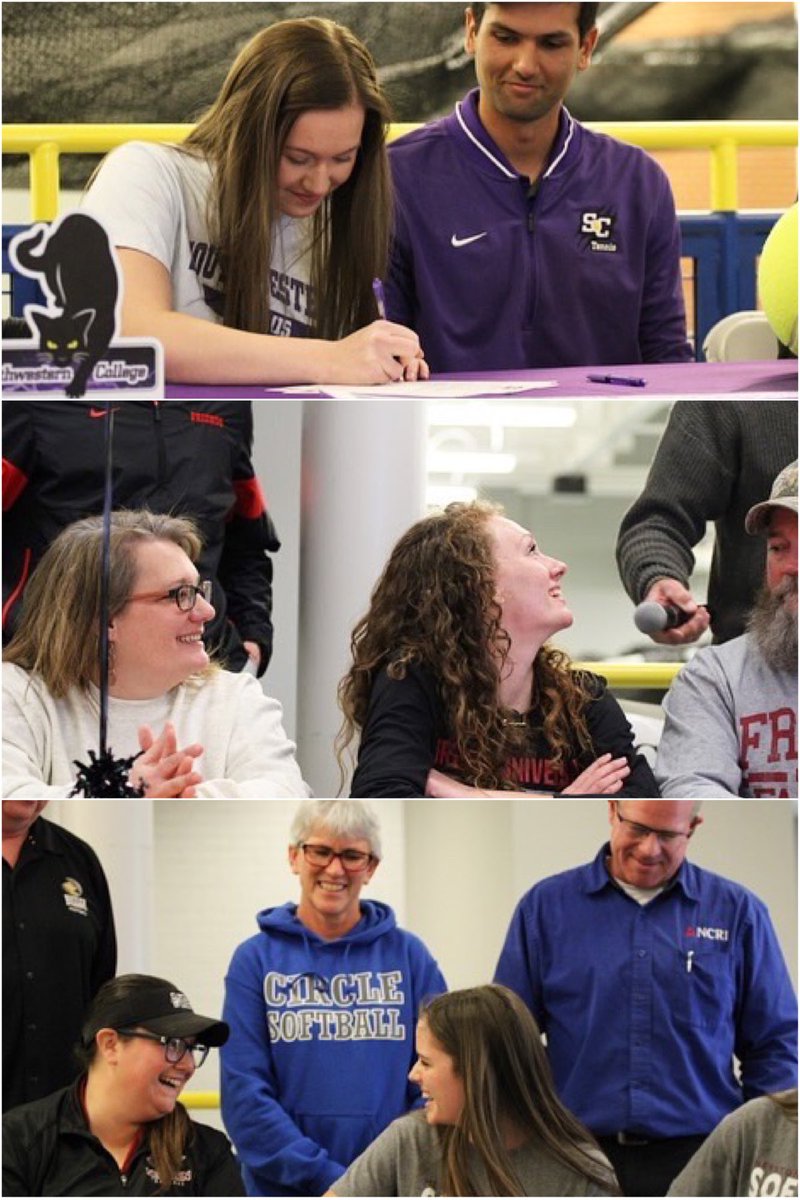 SIGNING DAY!! Congratulations to Emma Willour (Track &amp; Cross Country), Cole Luebbert (Baseball), Ryan Derry (Track &amp; Cross Country), Gunner Coslett (Football), Olivia Mandeville (Tennis), &amp; Mariah Gilmartin (Softball).