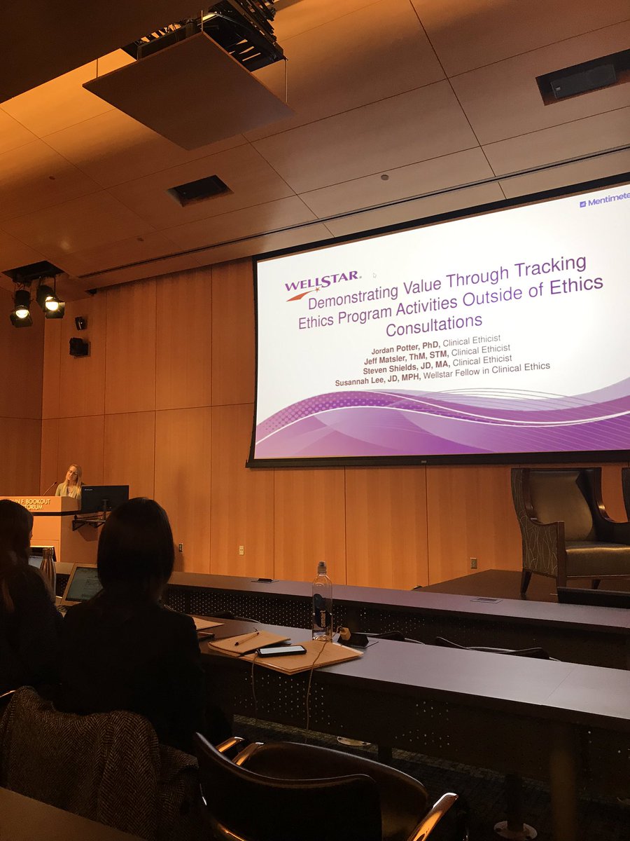 <a href="/susannahwlee/">Suzy Lee, JD, MPH (she/her/ethics)</a> of @WellStarHealth presenting at the #EthicsUnconference regarding our recent project tracking non-consult related #ethics activities <a href="/StevenEShields1/">Steven Shields, JD, MA, HEC-C</a> <a href="/Jessicagethics/">Jessie Ginsberg, JD, MBE, HEC-C</a> <a href="/jlesandr/">Jason Lesandrini</a> #bioethics