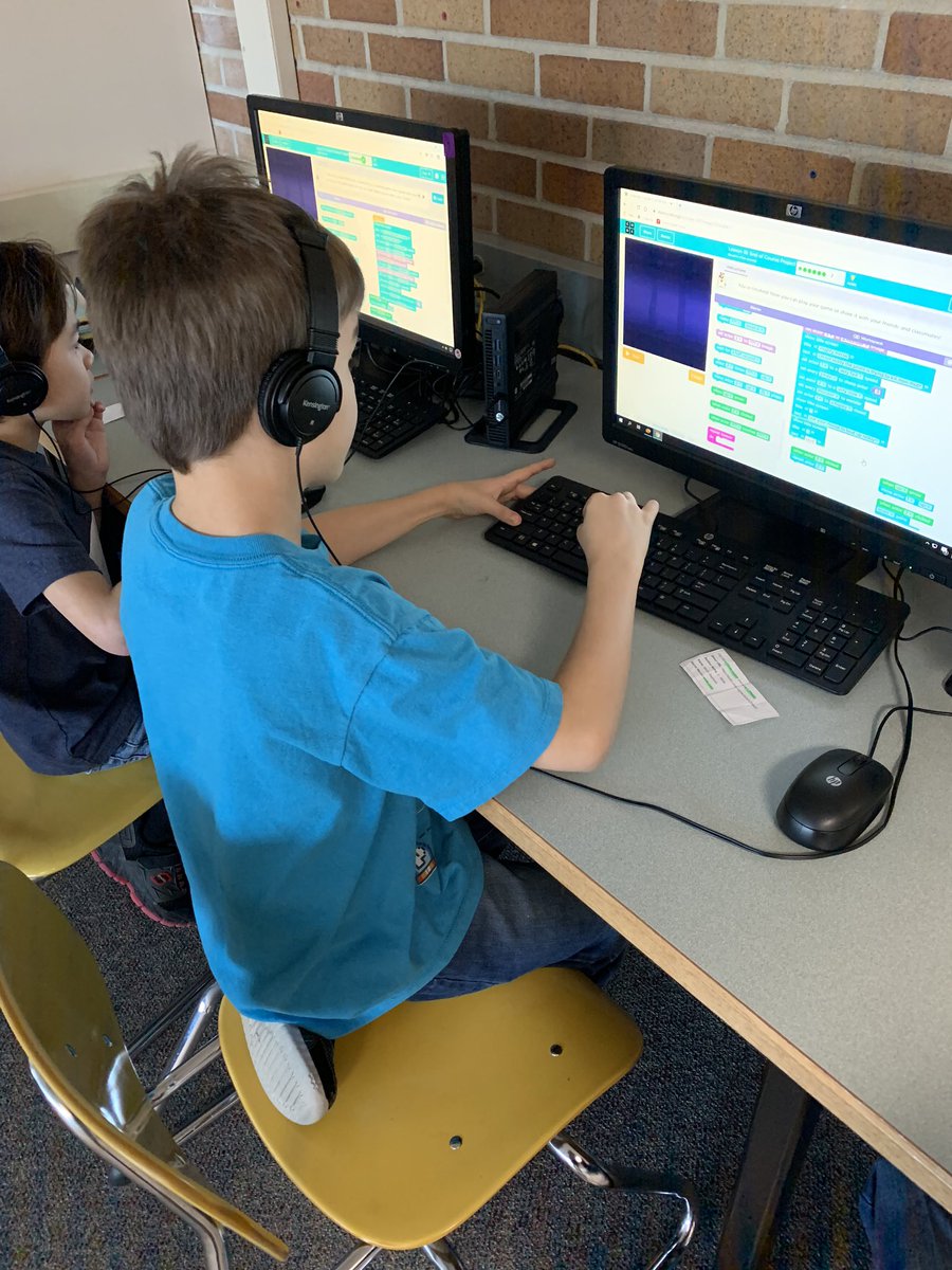 Third graders are working hard on their final code.org projects! <a href="/codeorg/">Code.org</a>