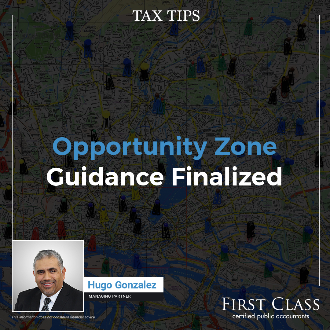 FirstClassCPA's tweet image. Final details on Opportunity Zone Guidance (OZG) and what to look for, firstclasscpa.com/archive.php?ar…
