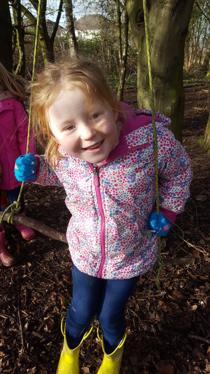 BranchingOutUH's tweet photo. Ash class have made a swing in Forest School today.  Now we are having fun playing on it with our friends.@UptonHeathCE #forestschoolfun https://t.co/gNqoxe4y2p