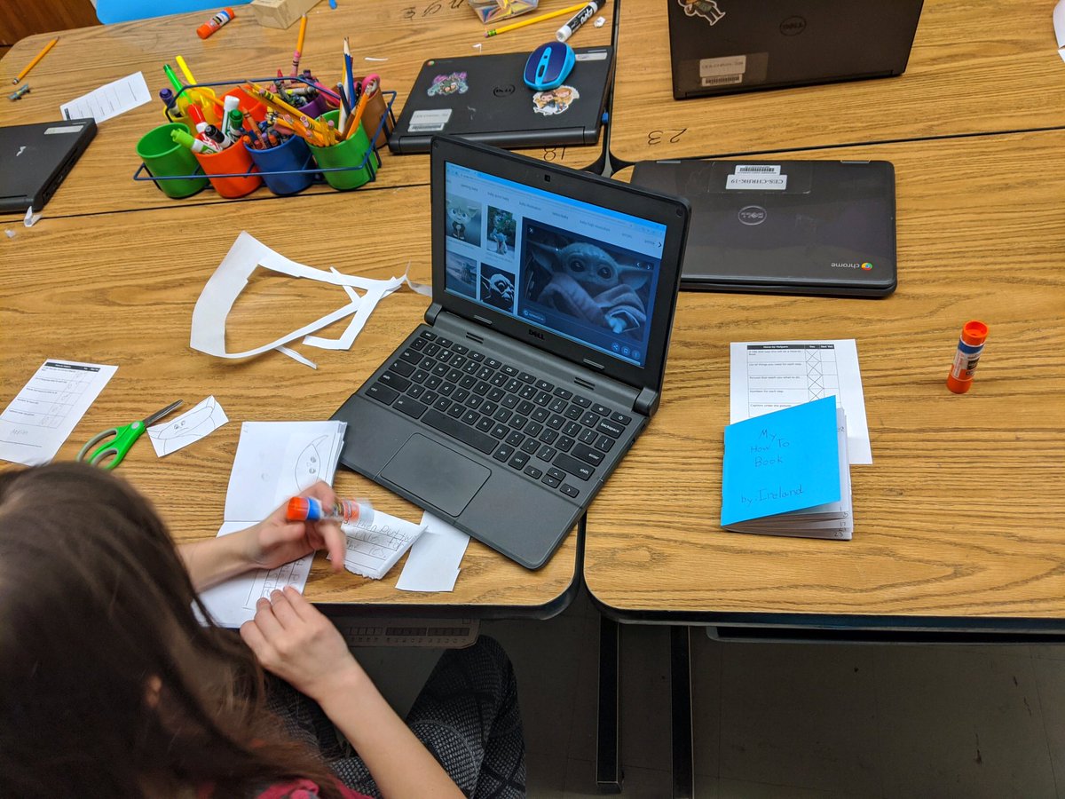 CburgESCoyotes's tweet photo. These 3rd graders are using their descriptive writing and editing skills, using time oder words to sequence along with pictures and captions to create "How To" books. #ceslearningisfun https://t.co/2OkLMjTlcc