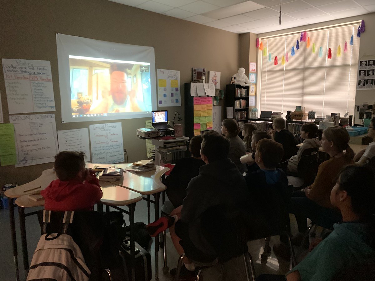 mrs_harvell's tweet photo. #WorldReadAloudDay @TimberviewMS with @brooksbenjamin He has my class captivated with his new book! https://t.co/fbpAoqb0e2