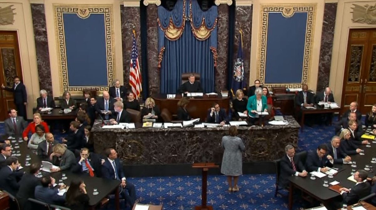 DanSnyderTV's tweet photo. #BREAKING: The Senate votes to acquit Pres. #Trump on 1st article of #impeachment abuse of power; Final vote: 52-48; Republican #MittRomney broke ranks and joined all Democrats to vote guilty @OKCFOX https://t.co/XOz3HHaf7V