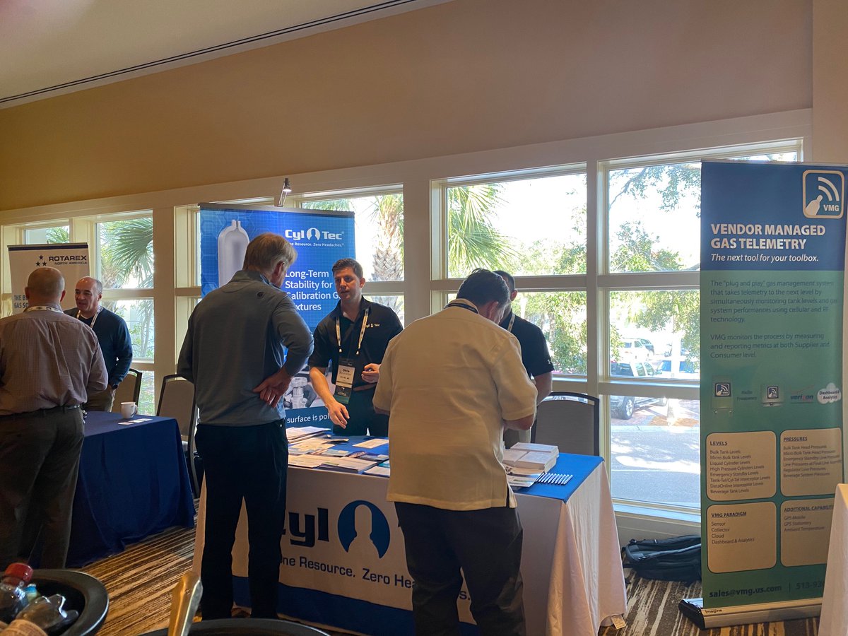 PurityPlusGas's tweet photo. Tabletop Vendor Expo has begun!
#coastalweldingsupply #cyltec #rotarex #sherwoodvalve #iwdc #purityplus https://t.co/Bg3NSgwEcK