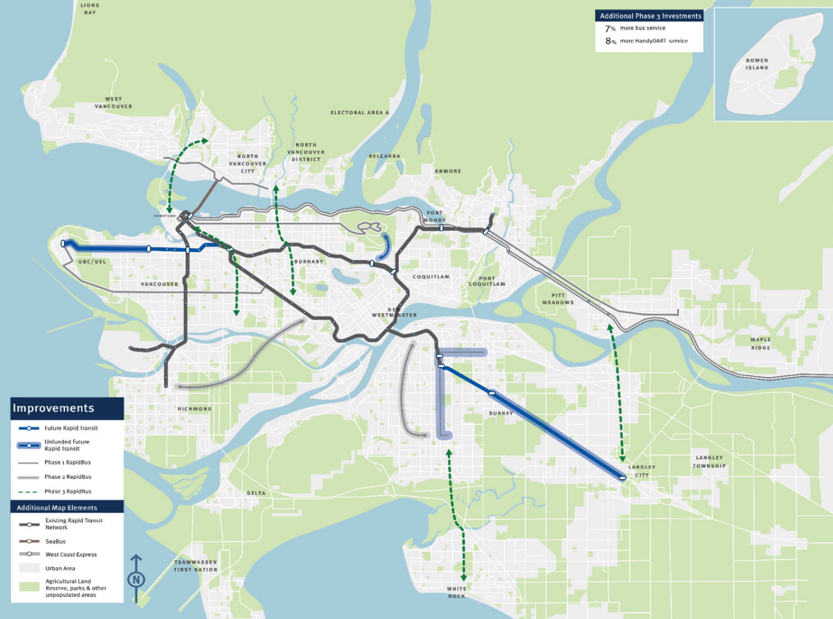 Vancouver Skytrain Map 2020 Kenneth Chan On Twitter: "Great Map Showing The Progress Of The Mayors'  Council's 10-Year Transit Expansion Plan For All 3 Phases, Including The  Unfunded Projects Of The Final Phase. #Translink #Skytrain #Vancouver #