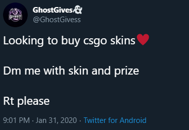 Scam Alert tweet media