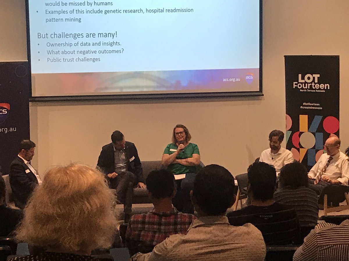 Fantastic discussion unpacking the benefits and trade offs of using AI in health care and if our tunnel vision for high performance restricts how we answer this #ACS #LotFourteen #AIEthics