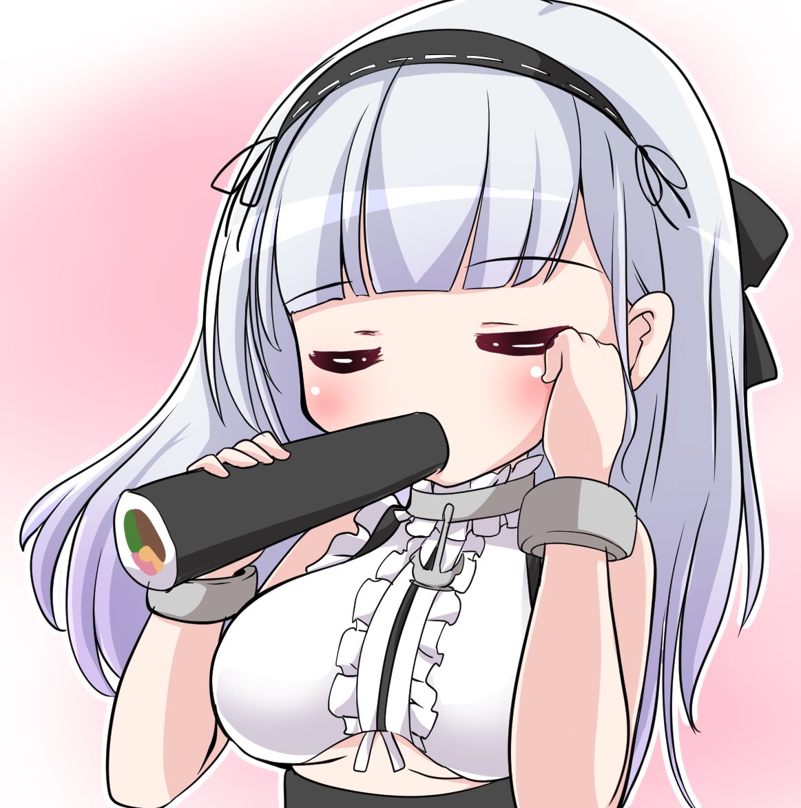 ダイドー(アズールレーン) 「今さら感がありますが恵方巻を食べるダイドーさん ご主人様の恵方巻(意味深 」|Geo＠FANBOXはじめましたのイラスト