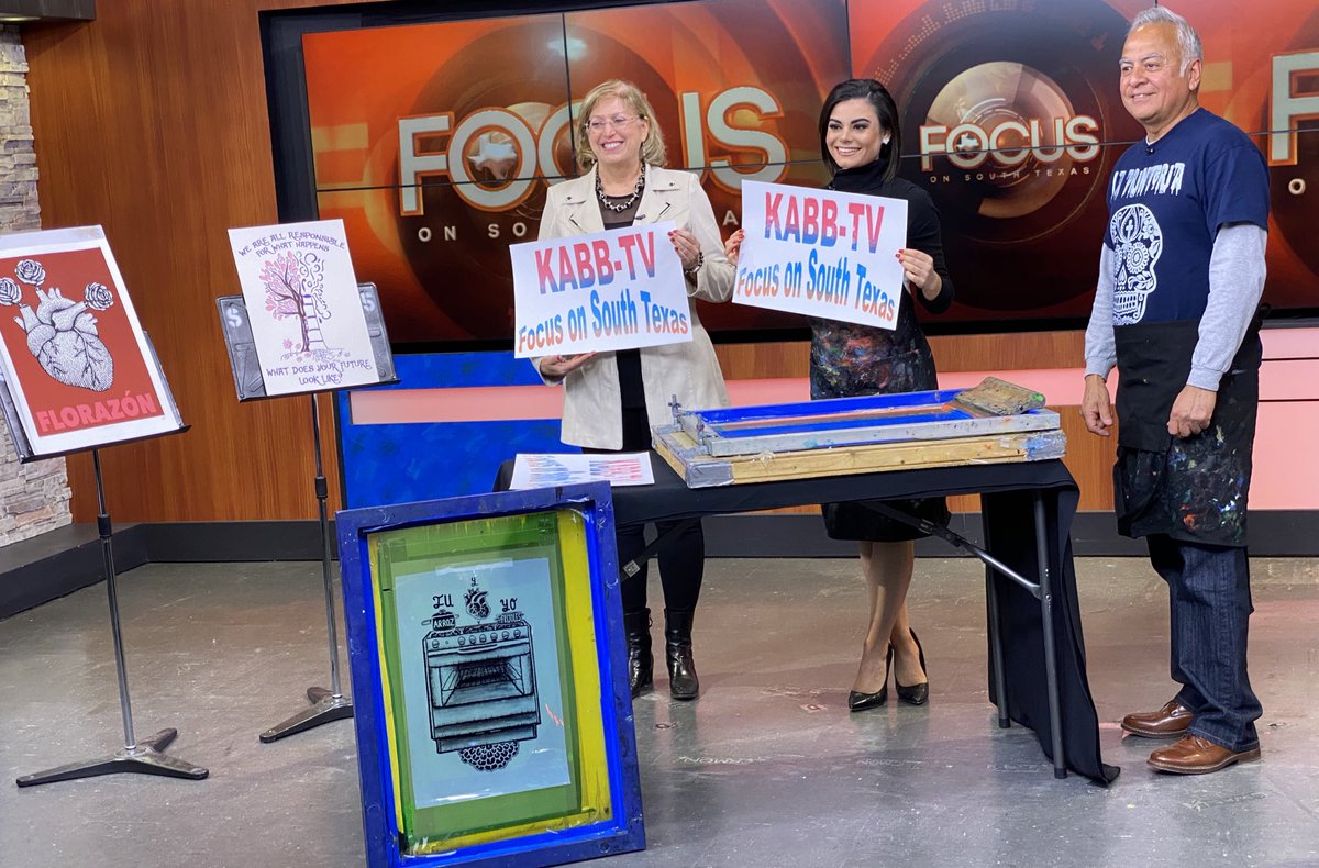 CamillaR_TV's tweet photo. Shout out to #LaPrinteria for showing us this art demo today!🎨
#FOCUS #FoxSanAntonio @KABBFOX29 📺 https://t.co/1L6XVQl0pF