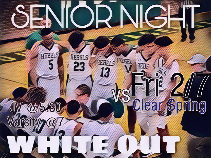 Friday night is SENIOR NIGHT for boys 🏀! WEAR WHITE, COME SUPPORT